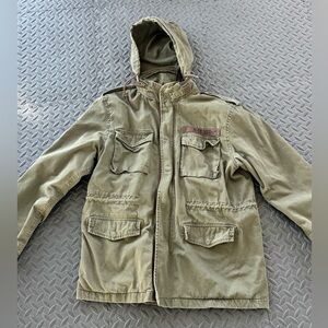 Men's Aeropostale Olive Green Hooded Jacket